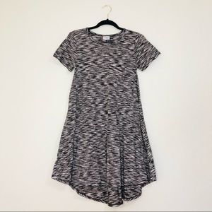 Lularoe Carly Dress Peacock Gray & Black Size XXS